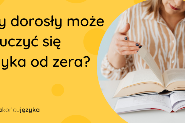 Dorosła osoba ucząca się angielskiego